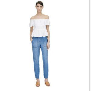 Rebecca Taylor Chambray Light Wash Relaxed Fit Jeans